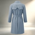 thumbnail image 6 of Hulanddfd Mens Coat Double Breasted Belted Trench Coat, Long Windbreaker with Pockets & Button Cuffs, Elegant Outerwear, 6 of 8