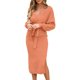 thumbnail image 2 of Vestido informal de mujer con cuello en V y espalda escotada: diseño elegante para todas las estaciones, lavable a máquina, tallas S-XL, largo 105-108 cm., 2 of 5