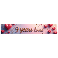 thumbnail image 3 of LUUFILx 9 Years Loved Anniversary Banner Heart Decor Backdrop Party Supplies Event Decoration Celebration Photo Props Background, 3 of 8