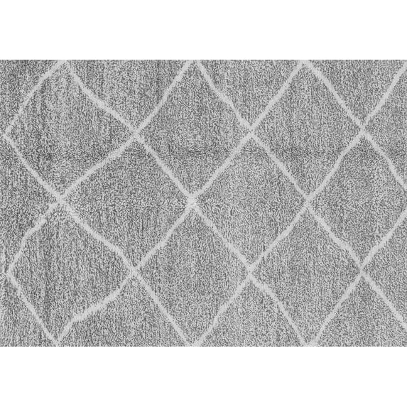 Ahgly Company Indoor Rectangle Abstract Gray Modern Area Rugs, 7' x 9'
