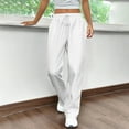 thumbnail image 2 of LWavelet Men's Tapered Joggers - Lightweight Soft Fabric Drawstring Waist Casual Daily & Relaxed Wear Pants White S, 2 of 5