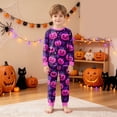 thumbnail image 5 of CAICJ98 Girls Halloween Pajamas Pumpkin Ghost Pajamas for Toddler Boys Long Sleeve Soft Cotton Pjs Set Kids 2 Piece Sleepwear (6-7 Years,Purple), 5 of 9