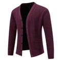 thumbnail image 6 of UVEASISHA Mens Big and Tall Cardigan Sweater Vintage Long Sleeve Button V Neck Knitted Jackets Stretchy Casual Open Front Cardigans Fall Clothes Wine 4XL, 6 of 6