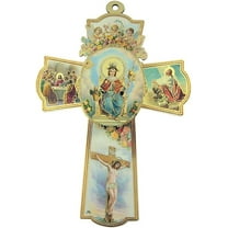 Religious Gifts Holy Child Jesus Christ Santo Nino de Atocha Wooden Wall Cross Crucifix ( Inch)