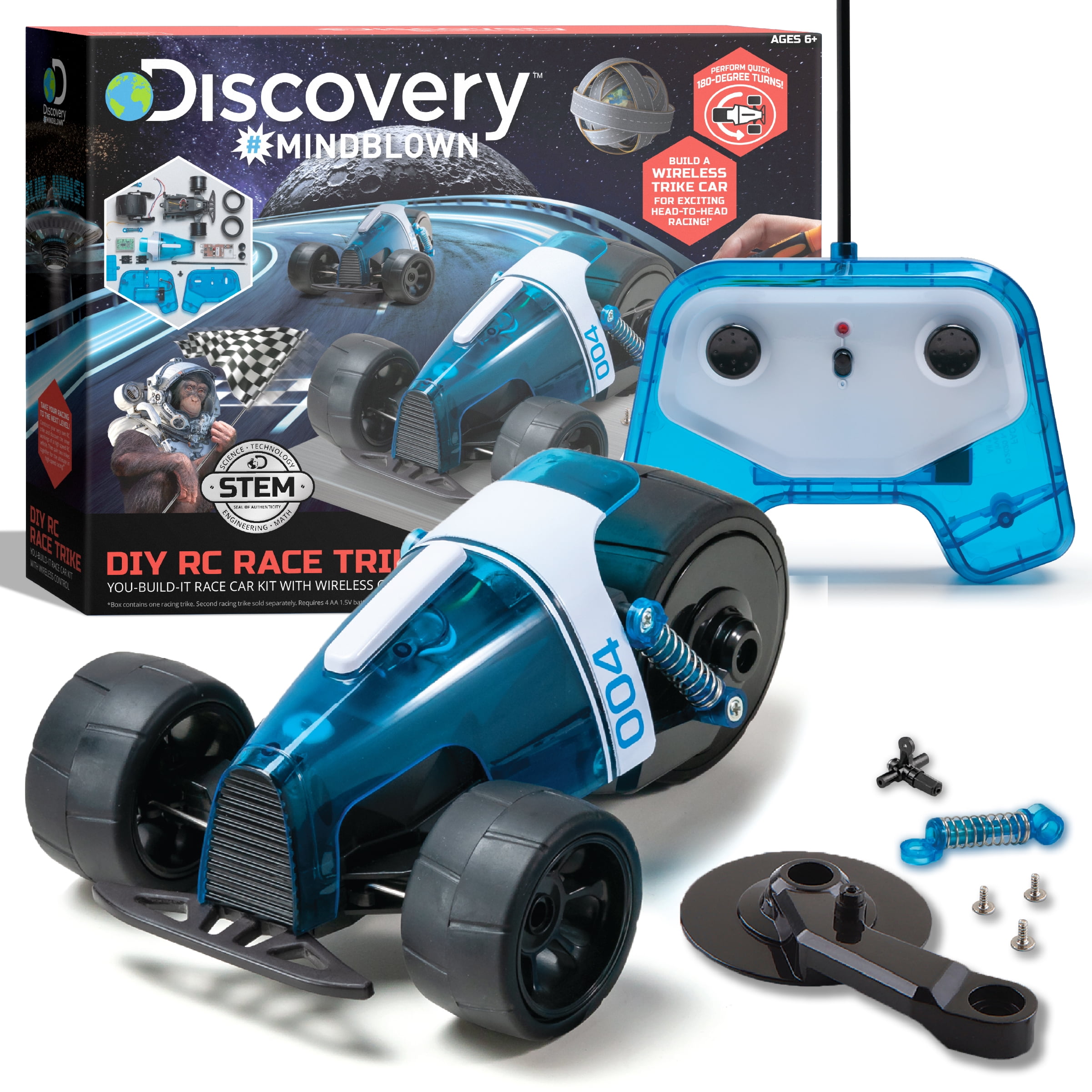 Discovery #MINDBLOWN DIY RC Race Trike You-Build-It Race Car Kit with Wireless Remote Control