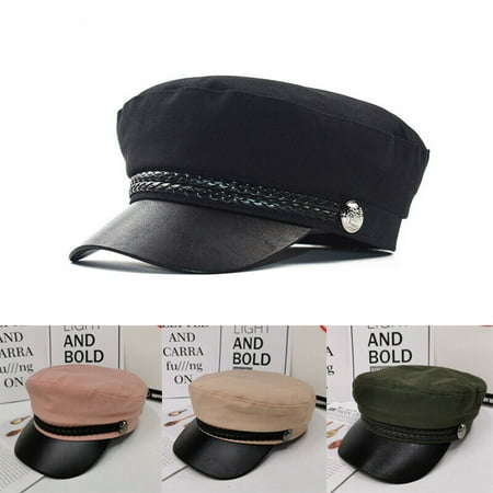Women Beret Hat Baker Boy Peaked Cap Newsboy Cadet Military Ladies (Best Way To Shape A Beret)