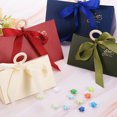 thumbnail image 5 of Unique Bargains Candy Boxes, 30 Pcs Wedding Gift Boxes Paper Box with Ribbon and Wood Ring 6.7 x 3.9 x 3.3 Inch, Dark Green, 5 of 5