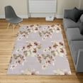 thumbnail image 2 of Floral Turkish Area Rug, Watercolor Shabby Form Nature Petals in Soft Tones Picture, Soft Carpet for Living Room Decor with Distressed Look, 4' X 5.7', Pale Mauve, by Ambesonne, 2 of 4