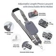 thumbnail image 2 of Clip and Go Strap for Phone with Wallet Crossbody Phone Lanyard with Anti-Theft Zipper Pouch Detachable Quilted Wrist Wallet with RFID and ID Window for Daily and Travel, 2 of 8