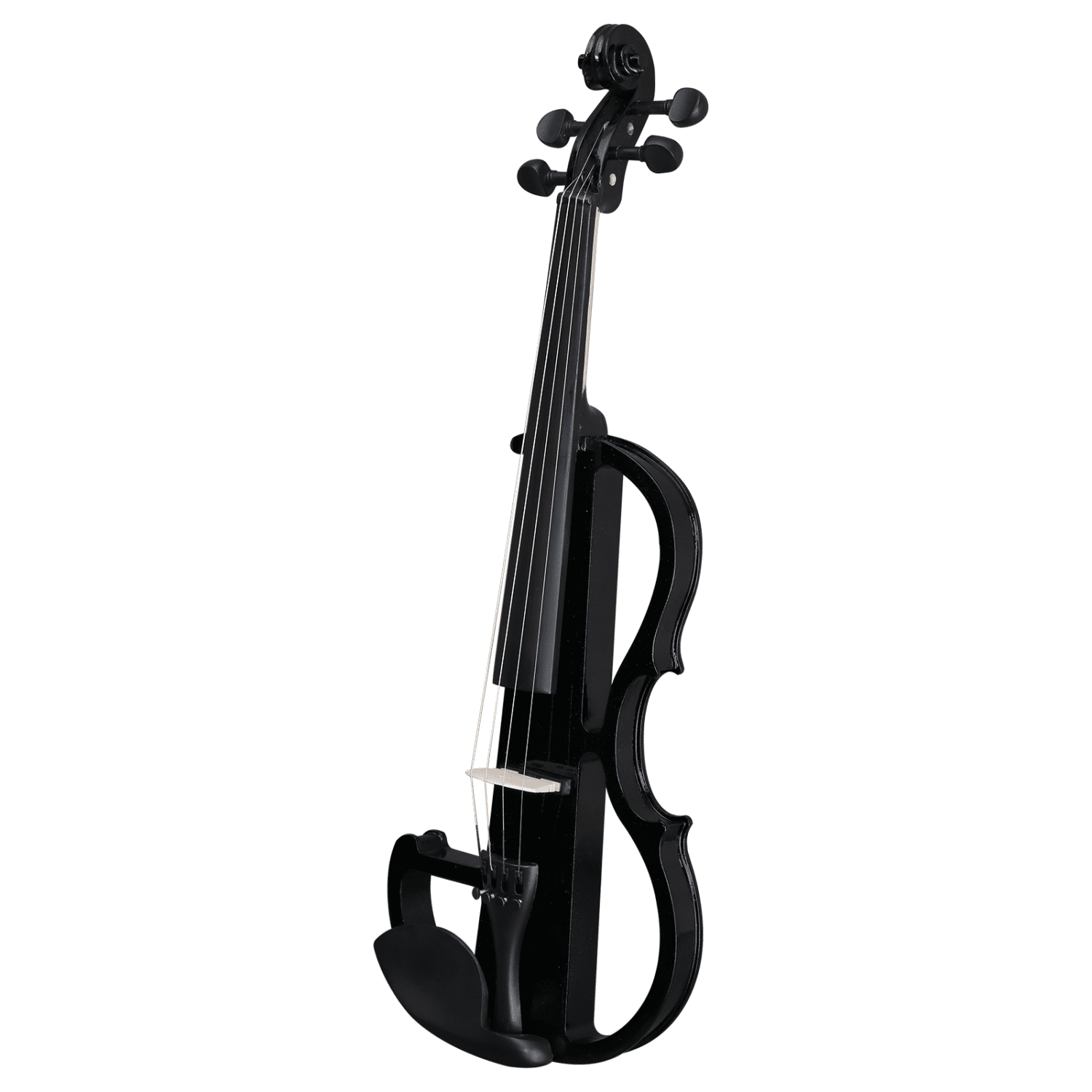 Hassch Electric Silent Violin 4/4, Beginner Kit with Case, Bow, Rosin, Headphones and Connecting Line, Black