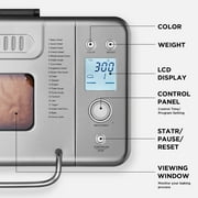Neretva Bread Maker, 20-IN-1 2LB Bread Machine Dual Heater Bread Maker Machine Automatic with Nonstick Ceramic Pan, 15H Timer & 1H Keep Warm Set, Low Noise, Stainless Steel Breadmaker Recipe-Silver