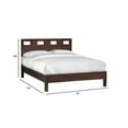 thumbnail image 5 of Yee Twin Size Bed, Cut Out Design Panel Headboard, Brown Mahogany Wood, 5 of 5