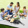 thumbnail image 4 of Crow Head Bird Beach Blanket Outdoor Picnic Blanket 78"x 78" Waterproof Foldable for Beach Camping Travel Hiking Grass Lawn Park, 4 of 5