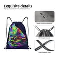 thumbnail image 6 of Ratiio Howling Wolf Print Drawstring Backpack Bag Sport Gym Sackpack Heavy Duty String Backpack for Men Women, 6 of 7