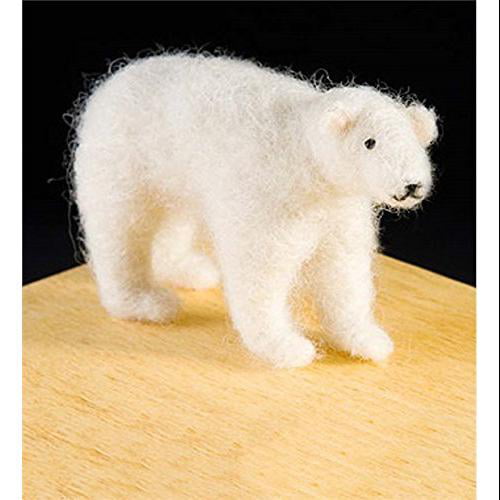 Beautiful Polar Bear Needle felting kit great for beginners and improvers