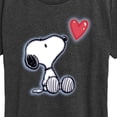 thumbnail image 3 of Peanuts - Snoopy Heart - Women's Short Sleeve Graphic T-Shirt, 3 of 6
