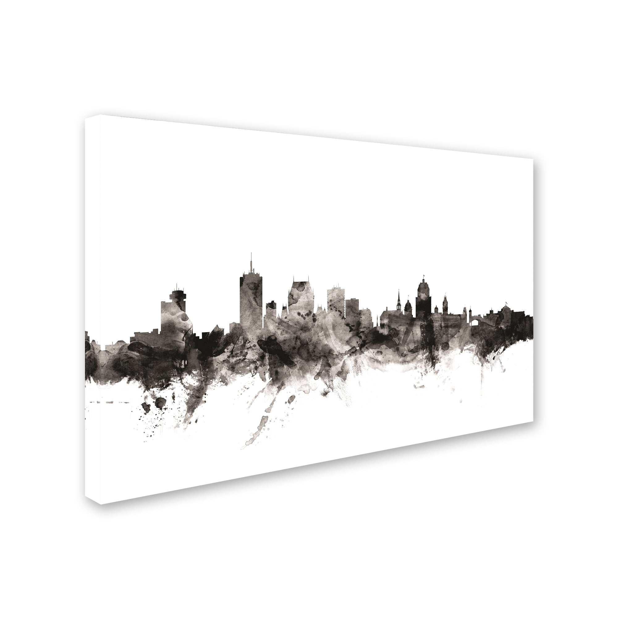 Trademark Fine Art 'Quebec Canada Skyline' Canvas Art by Michael Tompsett
