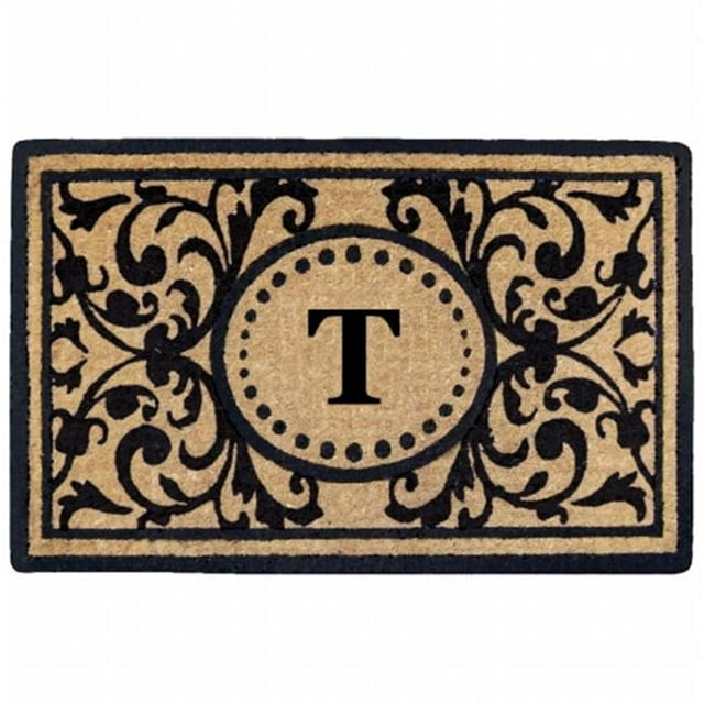 Nedia Home O2351T 18 x 30 Po Heavy Duty Coco Mat Monogrammé T