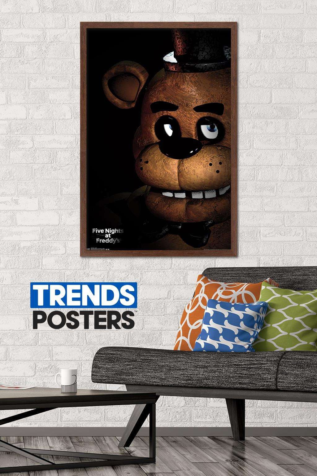 Five Nights at Freddy's - Freddy Wall Poster, 22.375" x 34", Framed