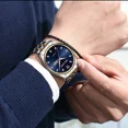 thumbnail image 3 of Reloj Acero Inoxidable Brillantes Fechador Contra Agua Bs Correa Plata/Oro, 3 of 7