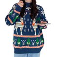 thumbnail image 1 of Jersey de punto para mujer, jerséis básicos con estampado de cervatillo de manga larga, traje de vacaciones FLhrweasw Nuevo, 1 of 9