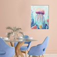 thumbnail image 2 of GooTPa Watercolor Jellyfish Canvas Wall Art, Canvas Prints Wall Art for Living Room Bathroom Bedroom Office, Art Print Painting for Home Decorations - 12x16in, 2 of 5