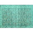 thumbnail image 1 of Ahgly Company Indoor Rectangle Persian Turquoise Blue Traditional Area Rugs, 5' x 8', 1 of 4