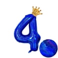 thumbnail image 4 of Globo número 4 azul de 40" con corona, 4 of 4
