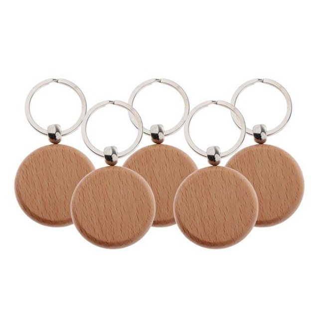 Llavero de madera en blanco de 20 piezas, llavero de grabado redondo personalizado, llaveros de madera Diy, etiquetas para llaves que pueden grabar regalos Diy ShuxiuWang 8390613587978