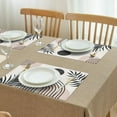thumbnail image 3 of Brown Boho Geometric and Plant Pattern Summer Placemats Table Placemats Set Of 4-Linen Kitchen Washable Placemats Table Mats 11.8"x17.7"Non-Slip Heat Resistant, 3 of 6