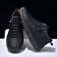 thumbnail image 3 of NOKIO Men's Retro Sneakers Fashion Side Zipper Outdoor Sport Shoes Comfortable Elastic Strap S𝗅ip On Casual Shoes Lightweight Dress Walking Driving Shoes, 3 of 4