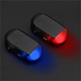 thumbnail image 3 of Hovmgk 2PCS Solar Powered Car Simulated Dummy Alarm Light, Red & Blue Solar Lights with USB Charging, Vehicle Security Deterrent, Easy Installation with Strong Adhesive for Cars & Trucks, 3 of 8