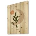 thumbnail image 2 of Designart 'Abstract Geometrical Leaf With Moon I' Modern Print on Natural Pine Wood, 2 of 5