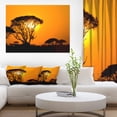 thumbnail image 1 of Beautiful African Sunset in Savannah - African Landscape Canvas Art Print, 1 of 3