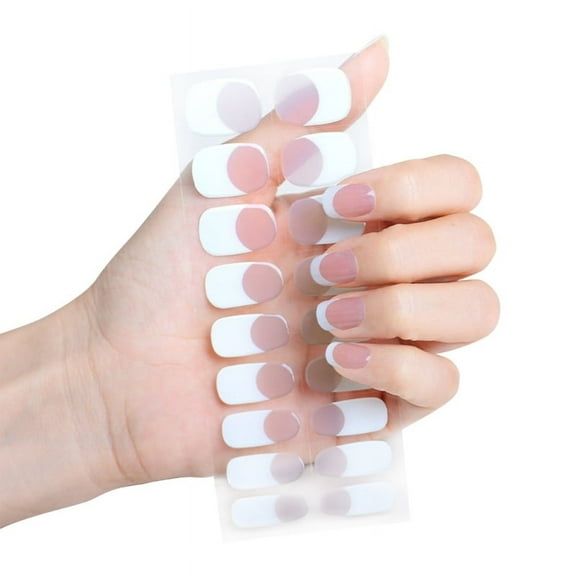 Gel Nails Stickers Semi Cured Gel Nail Strips Nails Polish Strips Nail Gel Wraps