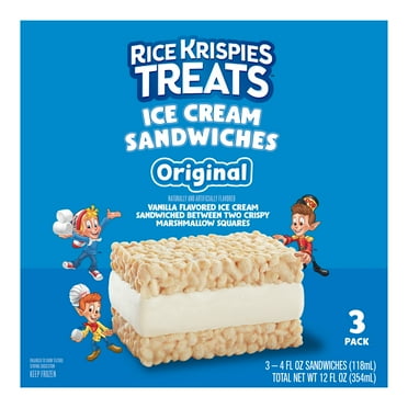 Rice Krispies Treats Original Ice Cream Sandwiches, 4 fl oz, 3 pack (Frozen)