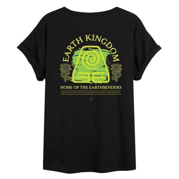 Avatar - The Last Airbender - Earth Kingdom -Womens Oversized Graphic T-Shirt