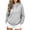 AA_Gray, variant on Waffle Zip Up Hoodie Women Casual Drawstring Sweatshirt | Full Zip Closure, Casual Fall Wear, Stand Collar, Multiple Colors, Long Sleeve, Lightweight, No Pocket, #01_Gray, L
