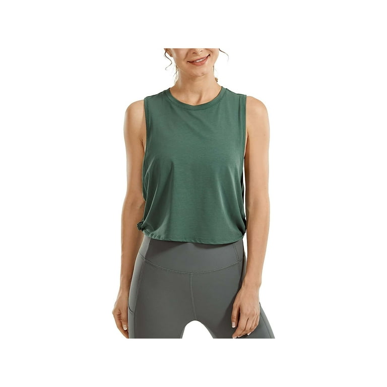  Pima Cotton Cropped Tank Tops For Women