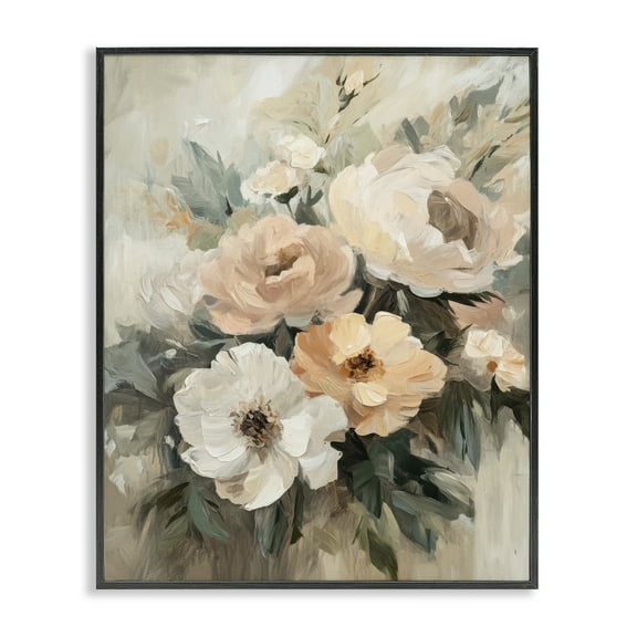 Stupell Industries Brushed Spring Bouquet Plants & Flowers Painting Black Framed Art Print Wall Art, 11 x 14