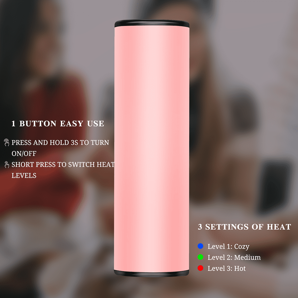 SkyGenius Electric Hand Warmer USB Rechargeable Pocket Warmer Power Bank, Pink