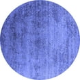 thumbnail image 1 of Ahgly Company Indoor Round Oriental Blue Industrial Area Rugs, 8' Round, 1 of 4
