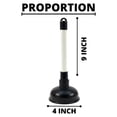 thumbnail image 4 of 4" Rubber Plunger - Unclog Toilets, Sinks, Tubs & Drains, Powerful PVC Cup for Strong Seal, Bathroom Essential, 4 of 8