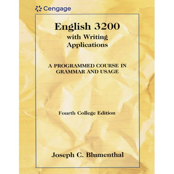 Pre-Owned English 3200 with Writing Applications: A Programmed Course in Grammar and Usage (Paperback) 015500865X 9780155008656