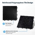 thumbnail image 5 of FlooringInc Nitro Garage Floor Tiles, Diamond Pattern, Interlocking, Black, 12"x12", 1 pack, 1 sq/ft, 5 of 9