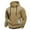 Khaki, variant on LUOGENLI Men Hoodies Zip up Brown Men's Casual Hoodie Loose Fit Pullover Sweatshirt Warm Winter Hooded Top for Daily Wear Comfortable Streetwear Men Hoodies Pack Khaki Size XL