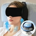 thumbnail image 4 of UHIAGREE Travel Pillows for Airplanes,Soft 360° Head Support for Plane Pillow with 3D Eye Mask,Black, 4 of 7