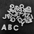 thumbnail image 2 of EOEMY 5 Pcs Silver Larger Alloy Rhinestone Letter "A-Z" Slide Charm Fit 18mm Wristband-P, 2 of 8