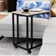 thumbnail image 1 of Table Basse, Table d'Appoint en Sofa avec Roulettes, Construction en Métal, Chêne Noir+blanc, 1 of 5