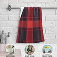 thumbnail image 6 of Red-black Plaid Hand Towel Absorbent Bath Towels for Bathroom Sports Gym 28" x 14" Set of 2, 6 of 8
